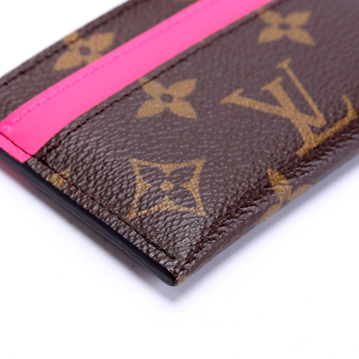 Double Card Holder Macassar Monogram Pink