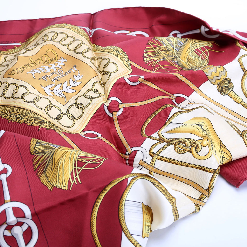 Cliquetis 90 Silk Scarf Red/Multicolor