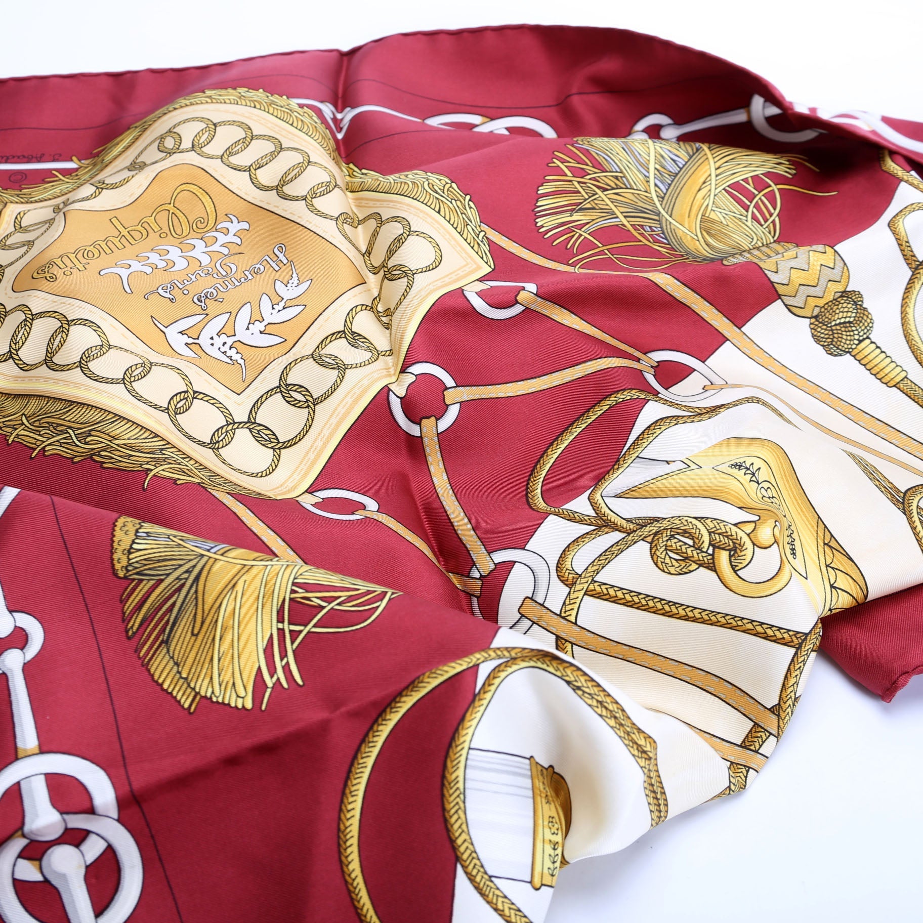Cliquetis 90 Silk Scarf Red/Multicolor