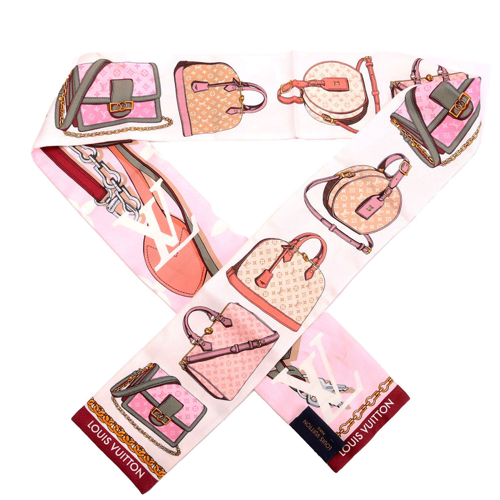 Tribute To Bandeau Silk Scarf Pink/Multicolor