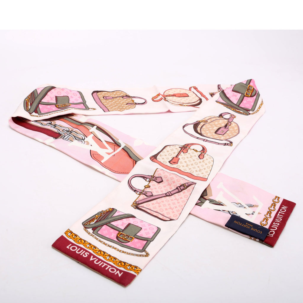 Tribute To Bandeau Silk Scarf Pink/Multicolor