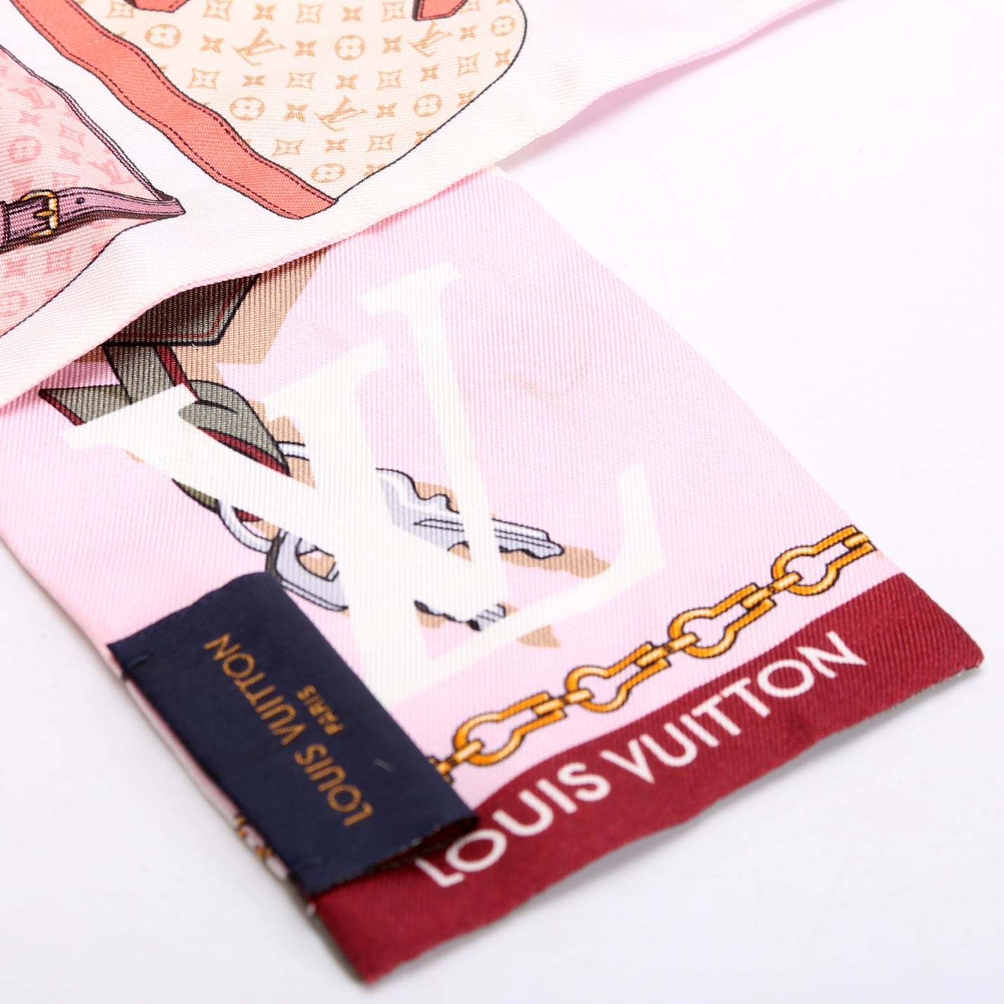 Tribute To Bandeau Silk Scarf Pink/Multicolor
