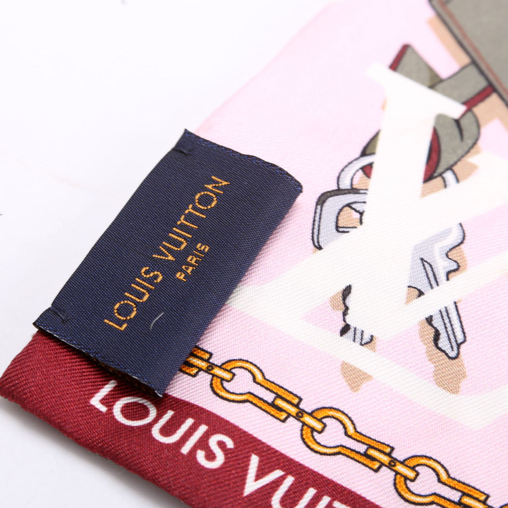Tribute To Bandeau Silk Scarf Pink/Multicolor