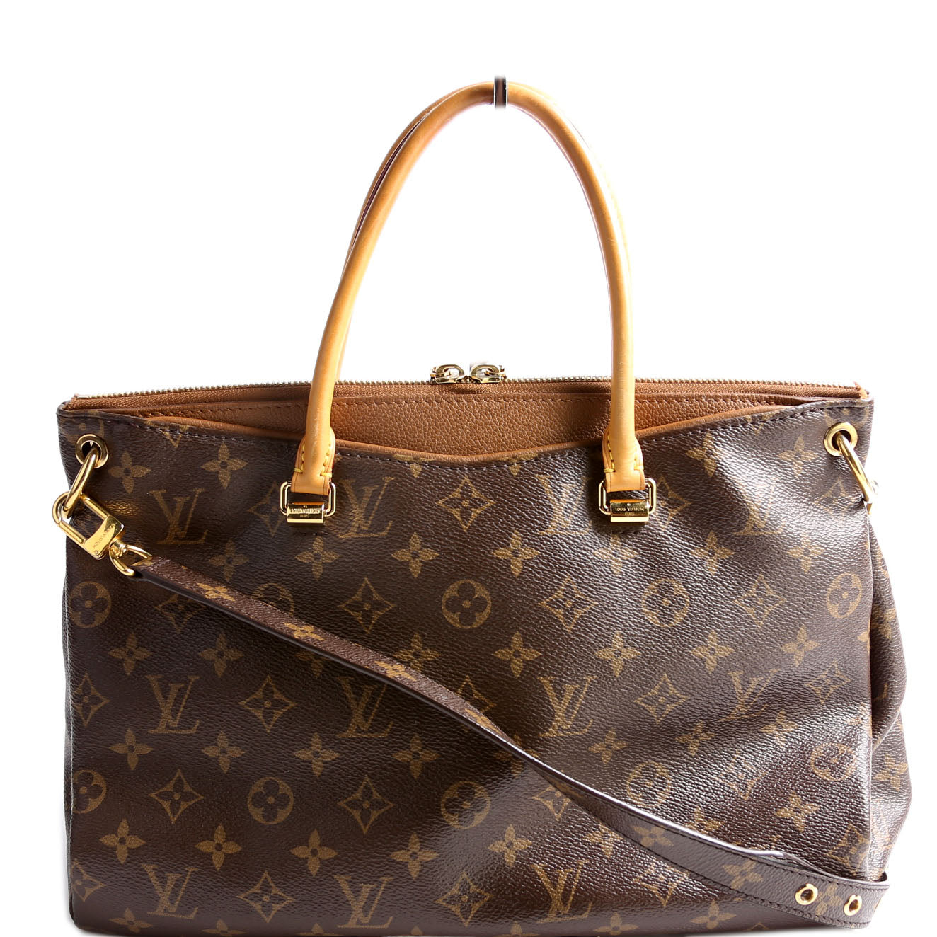 Pallas Tote Monogram Leather Side