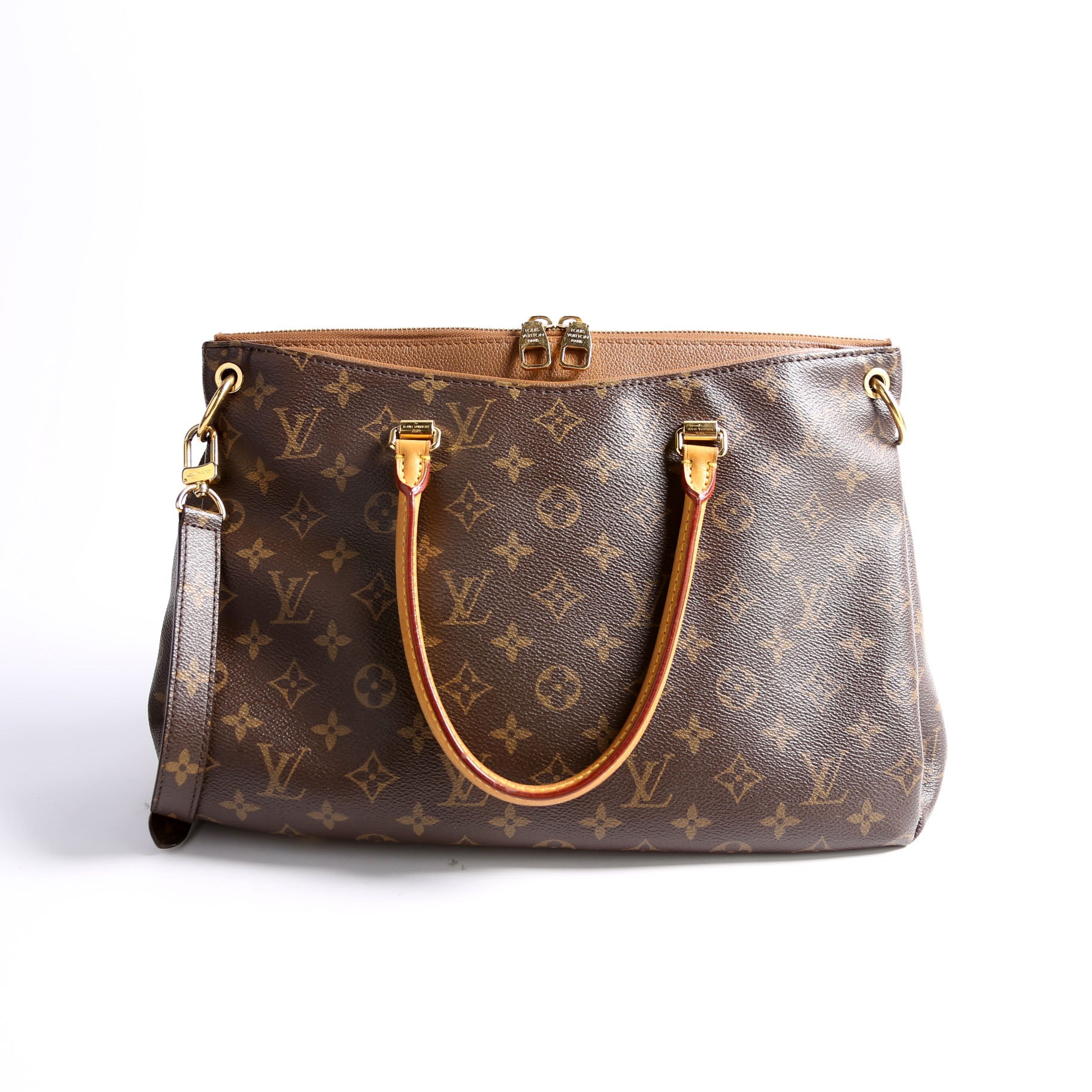 Pallas Tote Monogram Leather Side