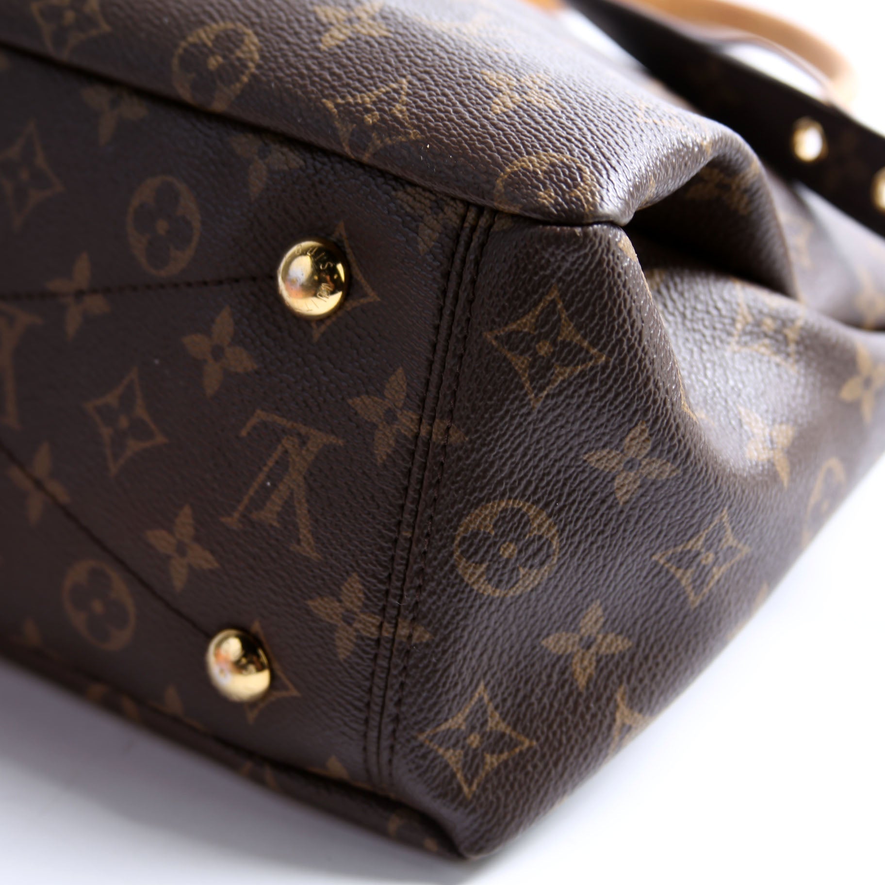 Pallas Tote Monogram Leather Side