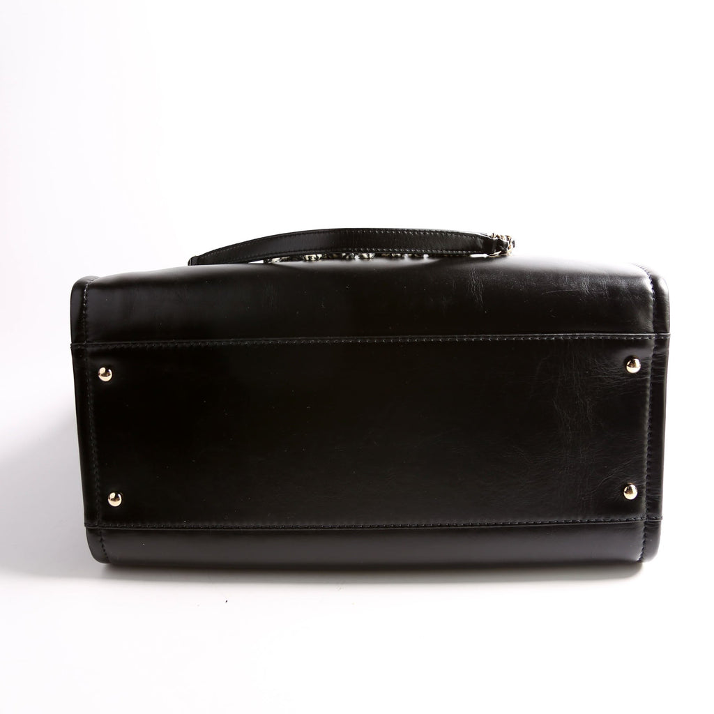Deauville Shiny Calf/Tweed Large Tote RFID Black