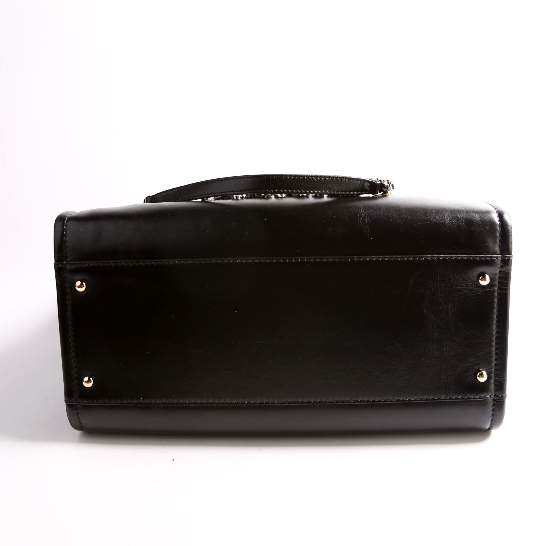 Deauville Shiny Calf/Tweed Large Tote RFID Black