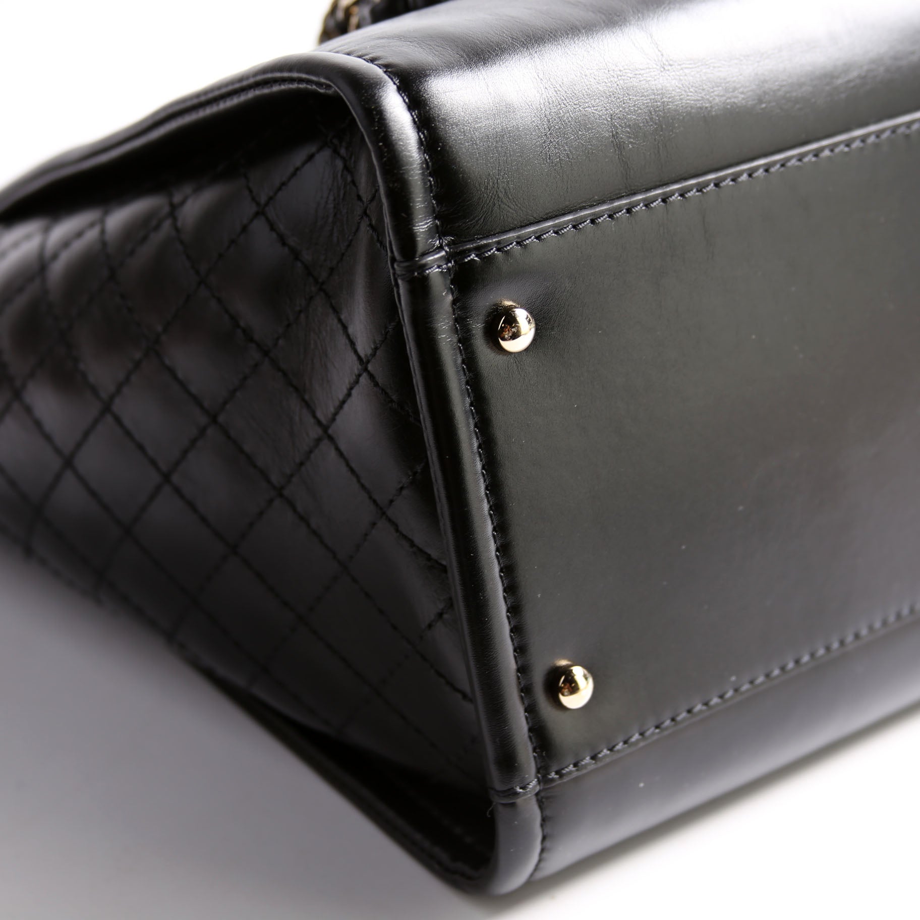 Deauville Shiny Calf/Tweed Large Tote RFID Black