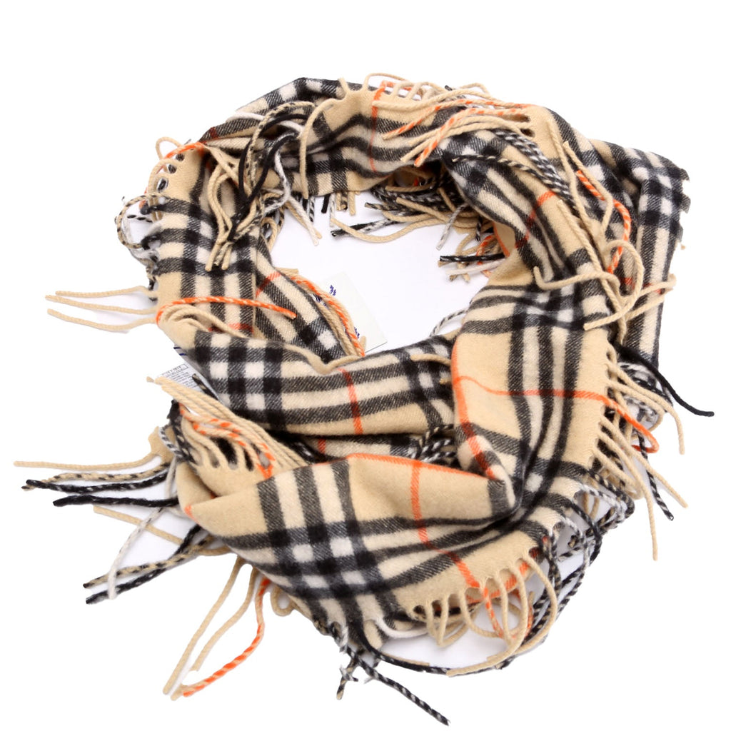 Embroidered Knightsolid Cashmere Scarf Brown
