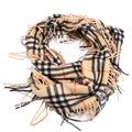 Embroidered Knightsolid Cashmere Scarf Brown