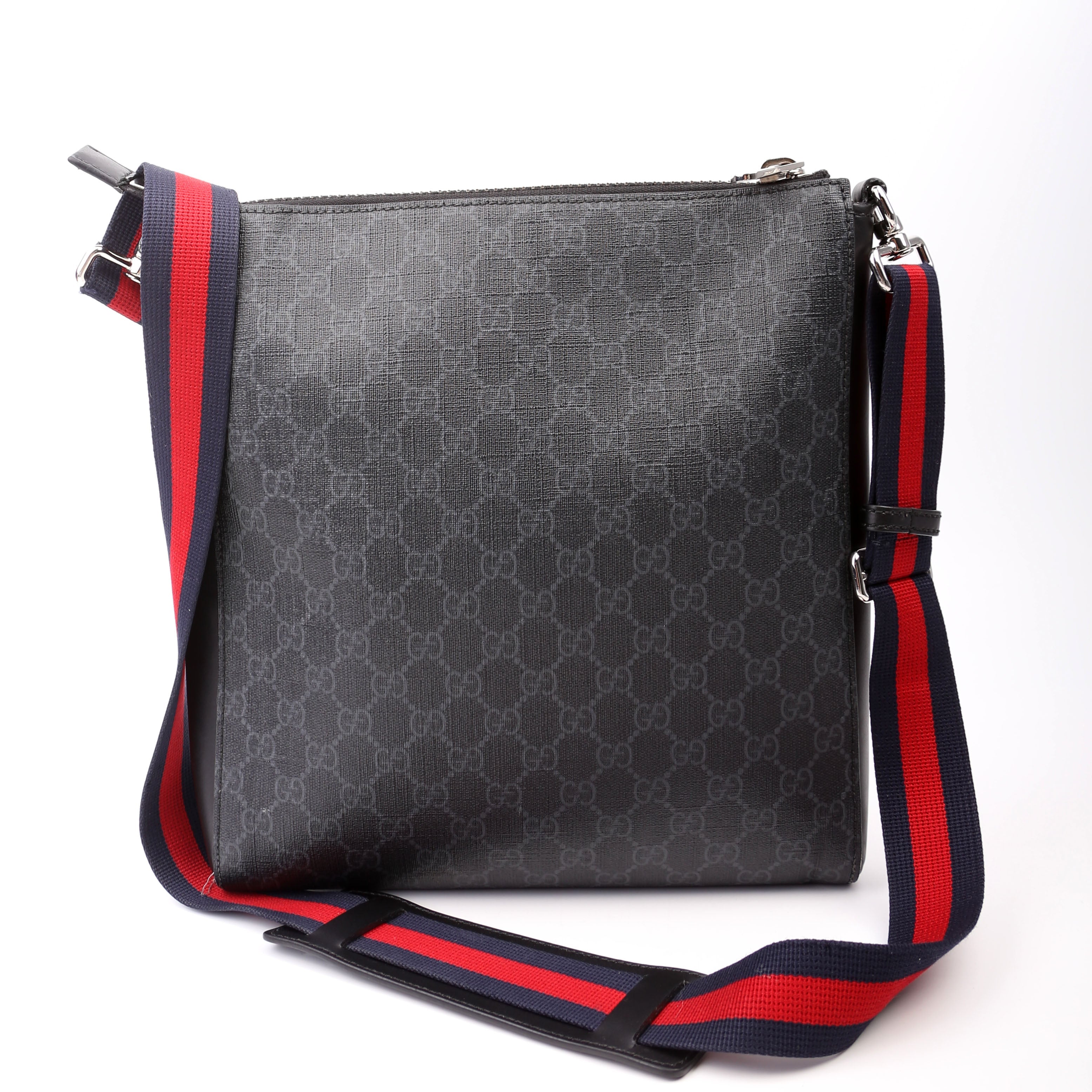 Gucci 474137 GG Supreme Messenger Black