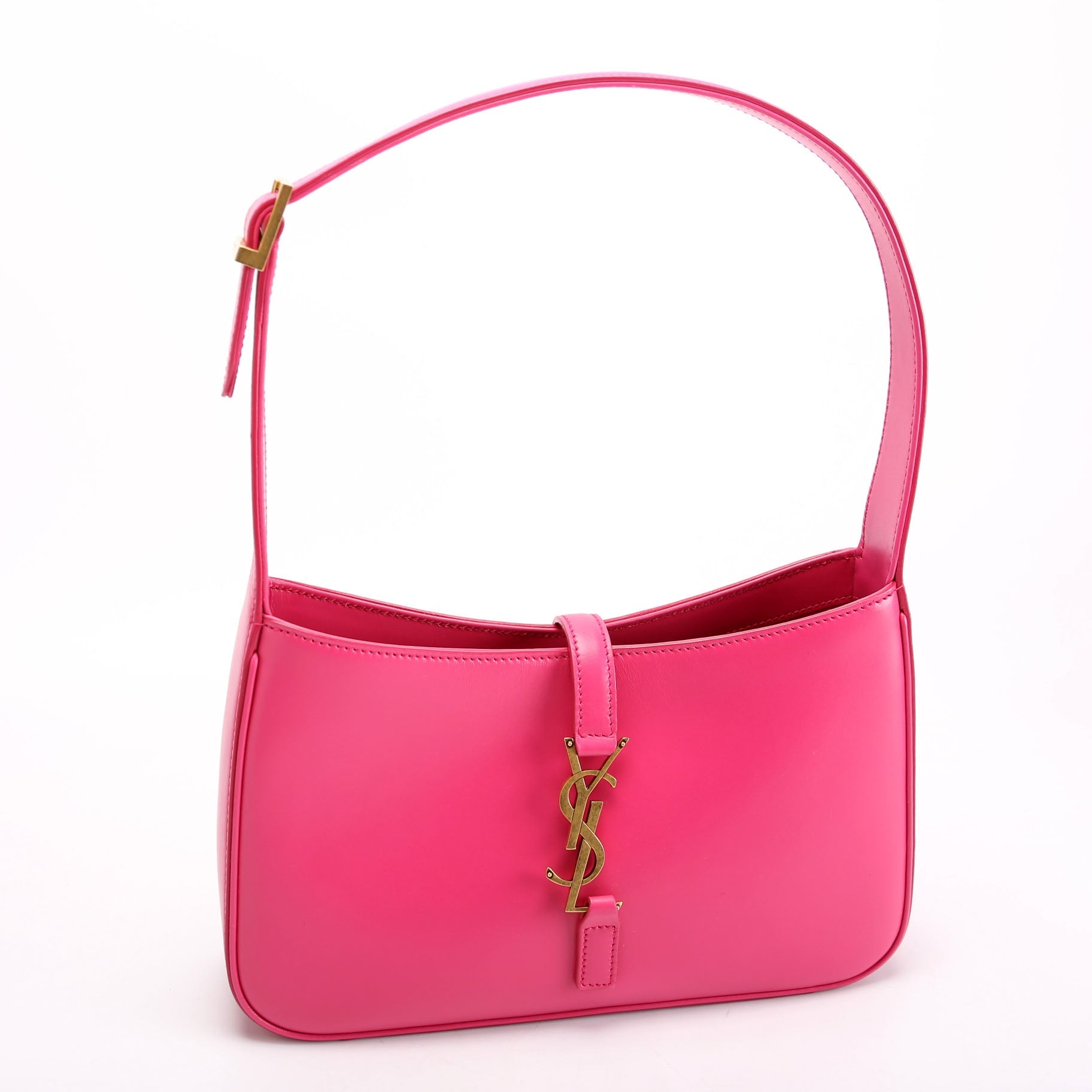 SAINT LAURENT 657228 Le 5 A 7 Hobo Leather Pink