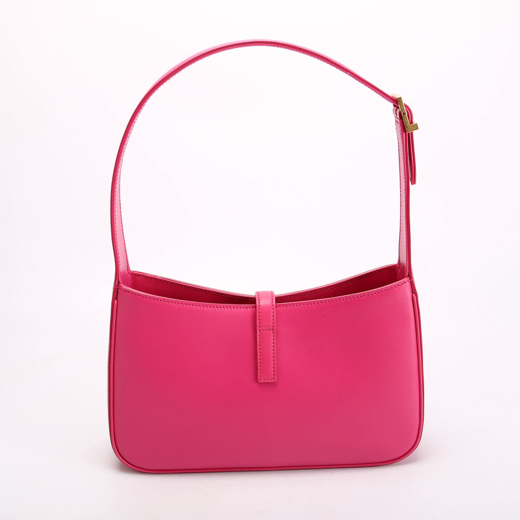 SAINT LAURENT 657228 Le 5 A 7 Hobo Leather Pink