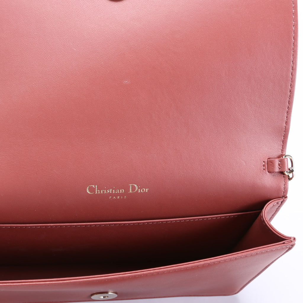 Dior Lady Dior Pouch With Inserts Lambskin Cannage Rust
