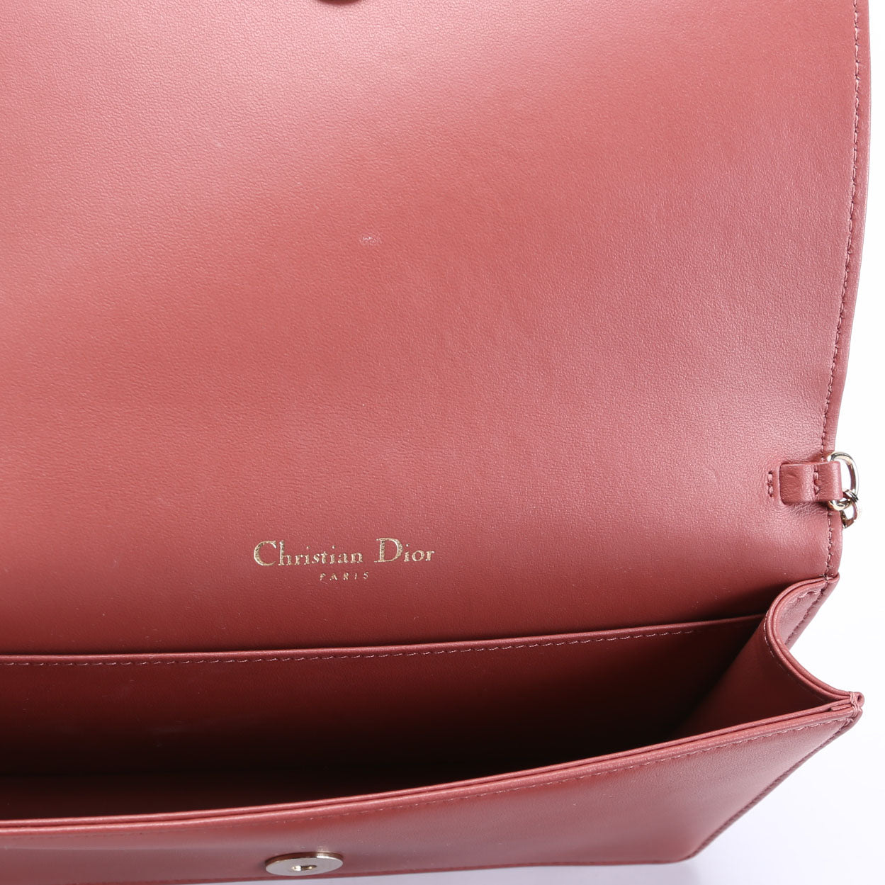 Dior Lady Dior Pouch With Inserts Lambskin Cannage Rust