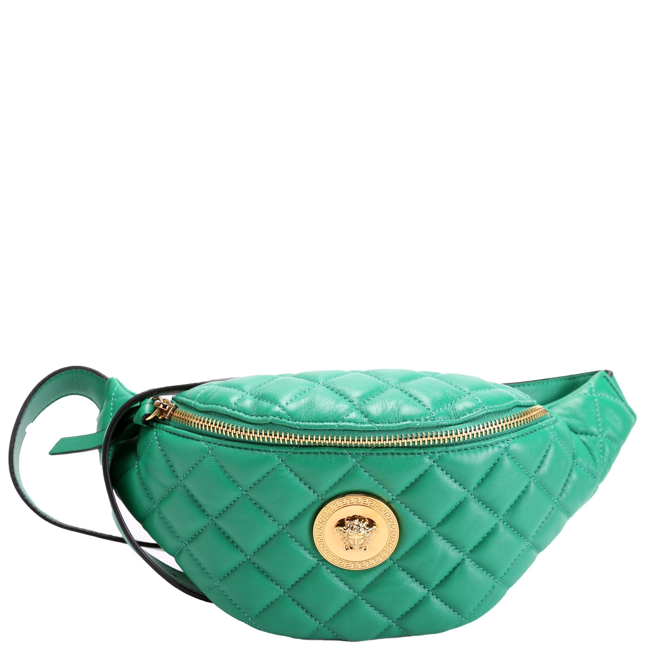 Quilted Medusa Belt Bag Green