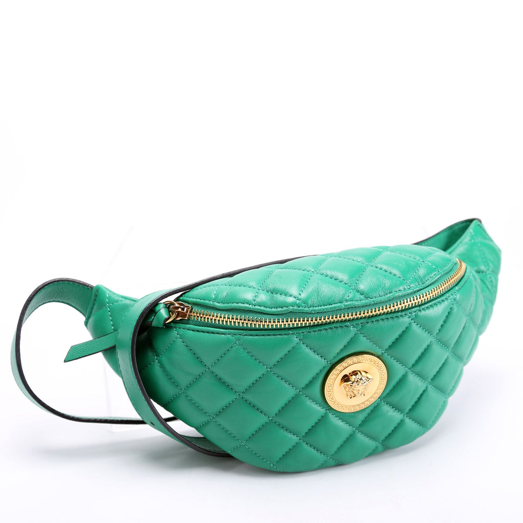 Quilted Medusa Belt Bag Green