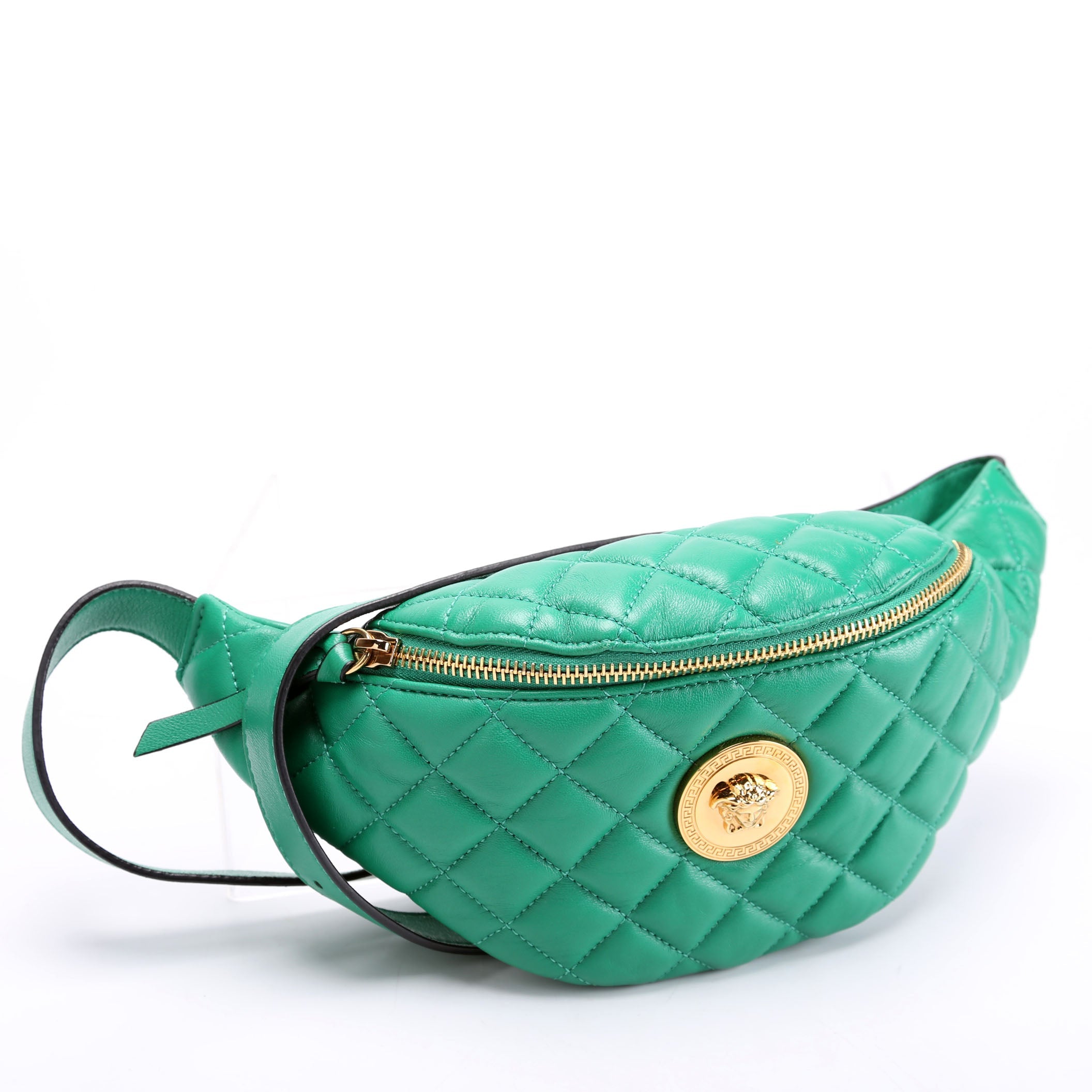 Quilted Medusa Belt Bag Green