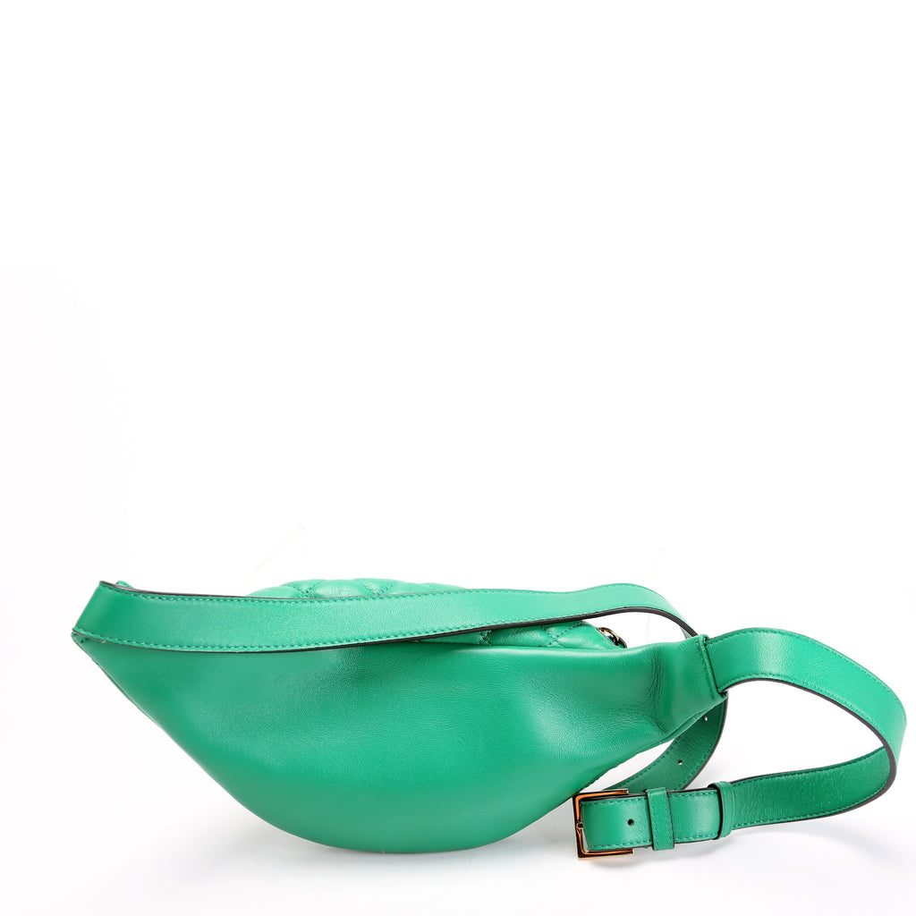 Quilted Medusa Belt Bag Green