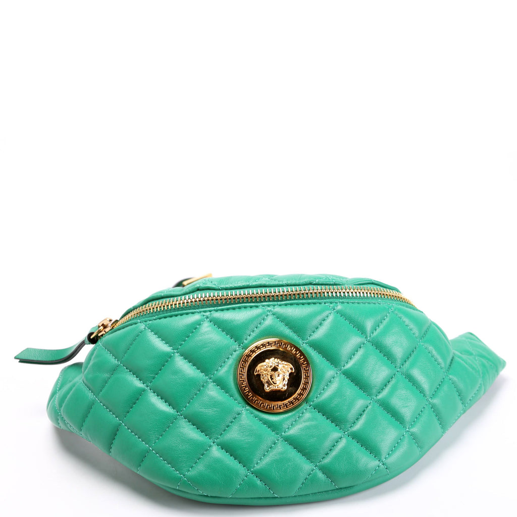 Quilted Medusa Belt Bag Green