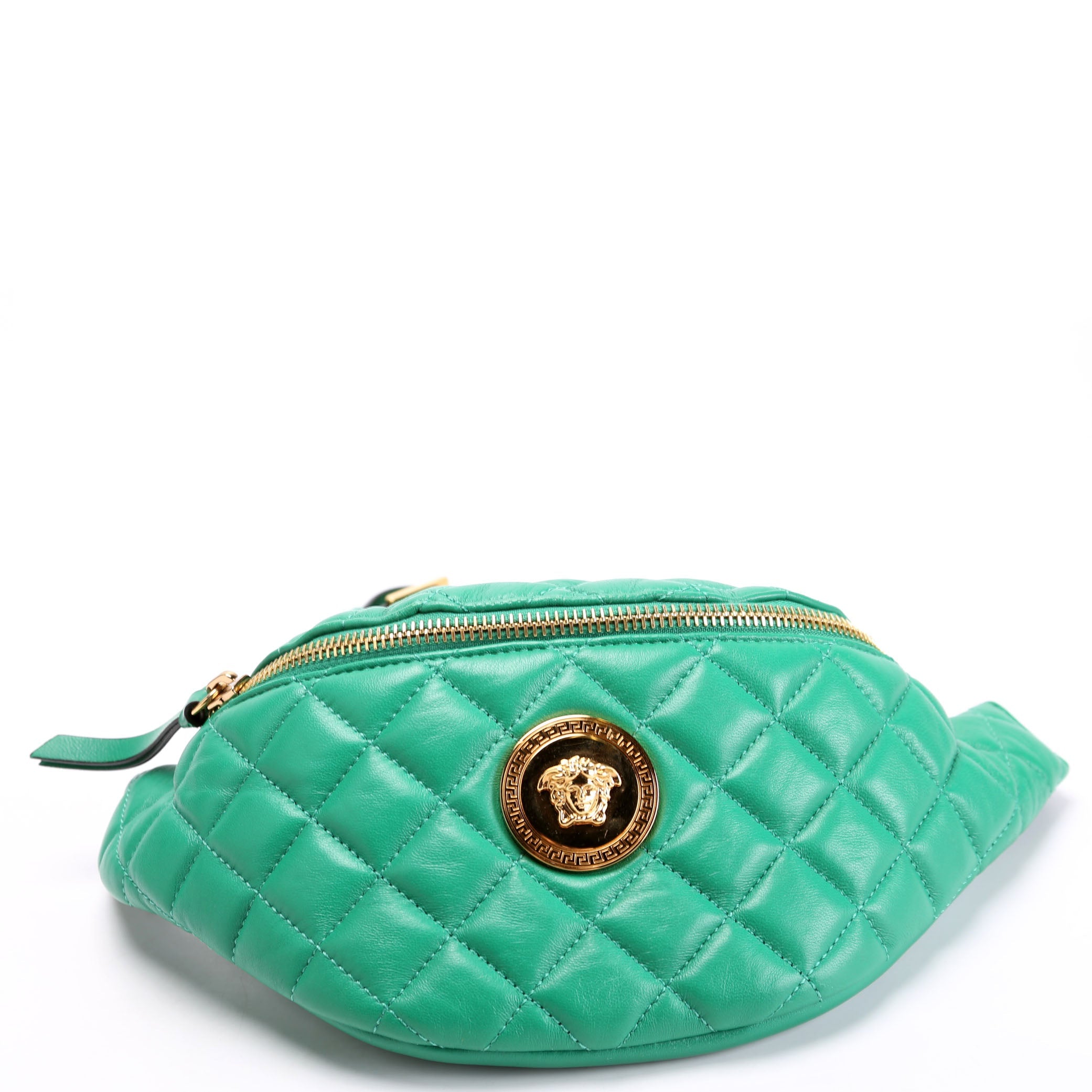 Quilted Medusa Belt Bag Green