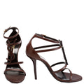 Cassandra Monogram Sandals 100 Size 37.5 Brown