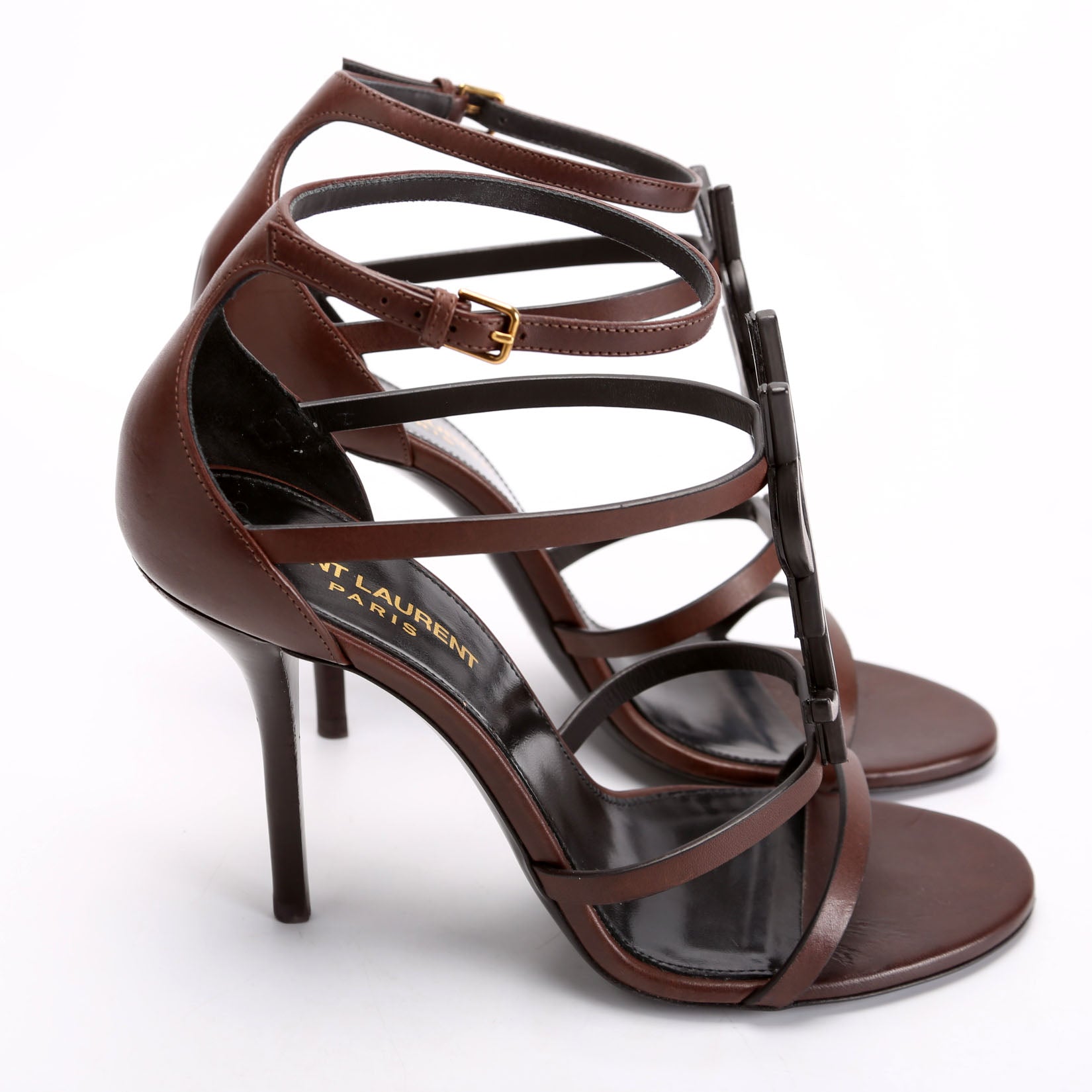 Cassandra Monogram Sandals 100 Size 37.5 Brown