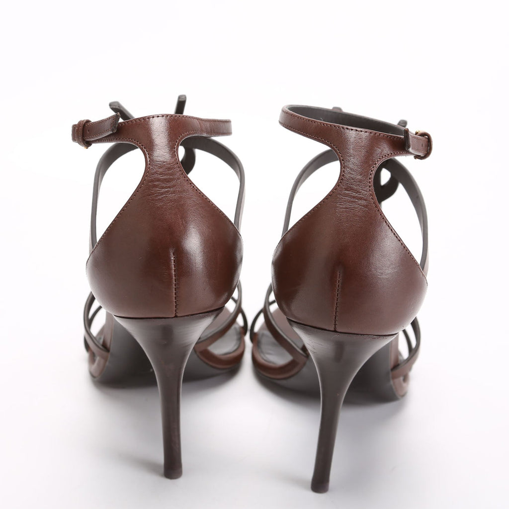 Cassandra Monogram Sandals 100 Size 37.5 Brown