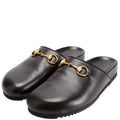 Horsebit Leather Mules Size 38.5 Black