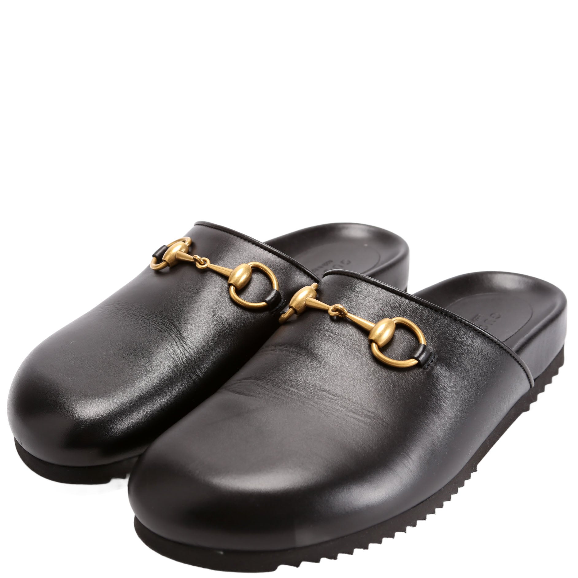 Horsebit Leather Mules Size 38.5 Black