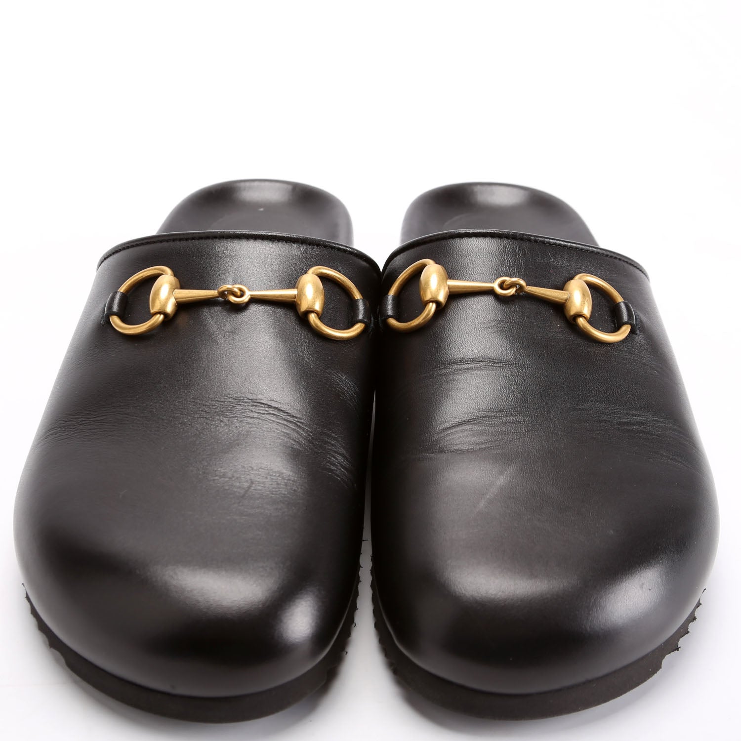 Horsebit Leather Mules Size 38.5 Black