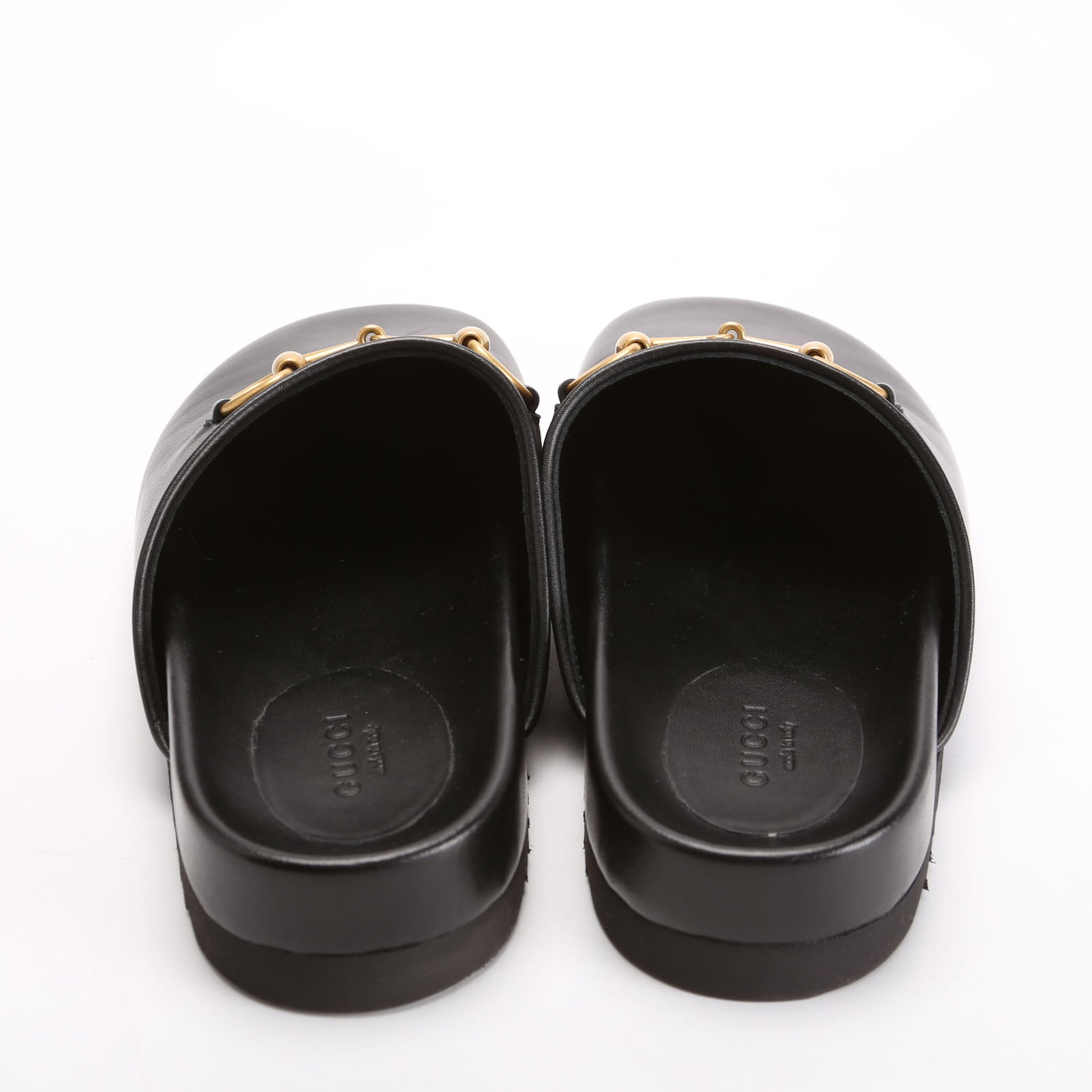 Horsebit Leather Mules Size 38.5 Black