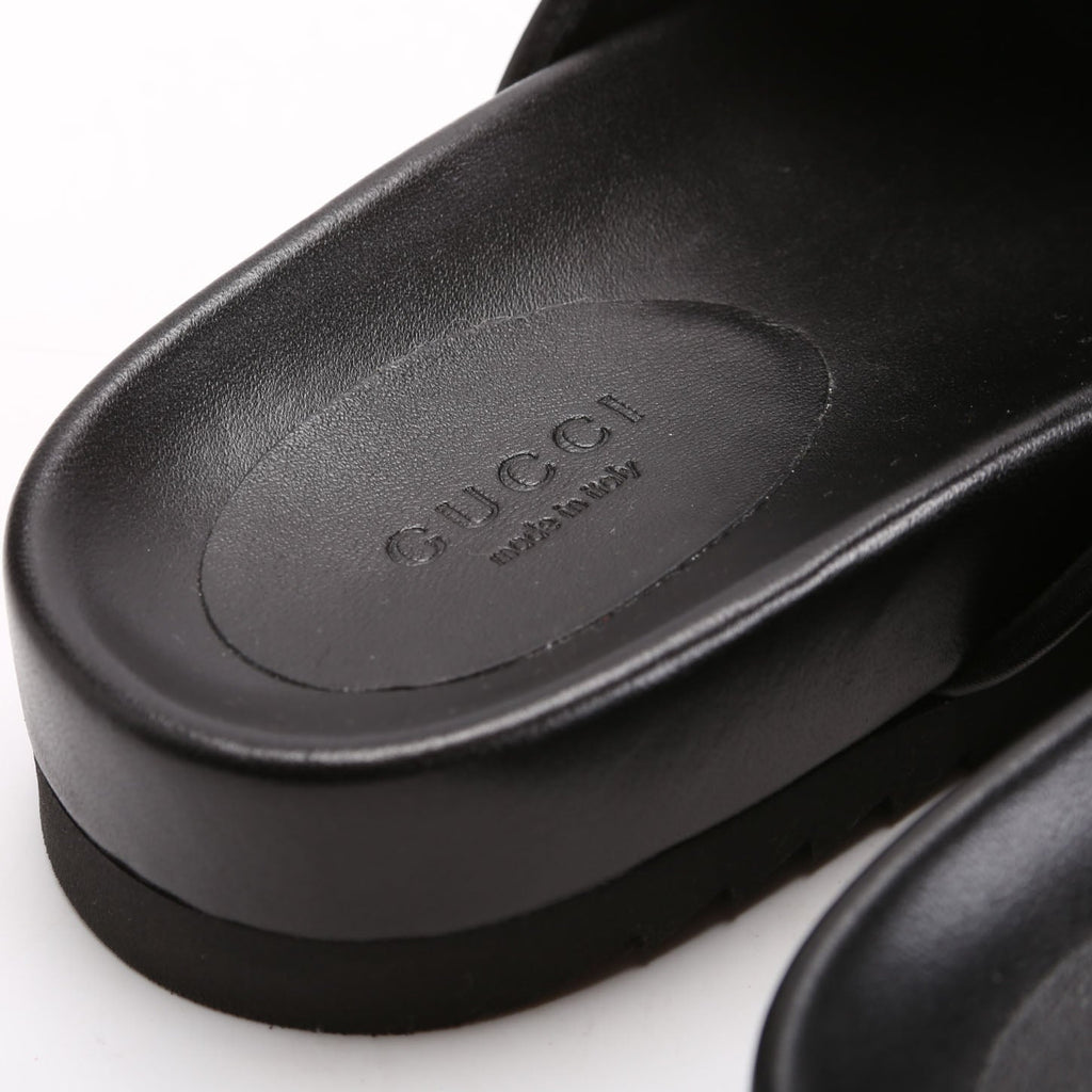 Horsebit Leather Mules Size 38.5 Black