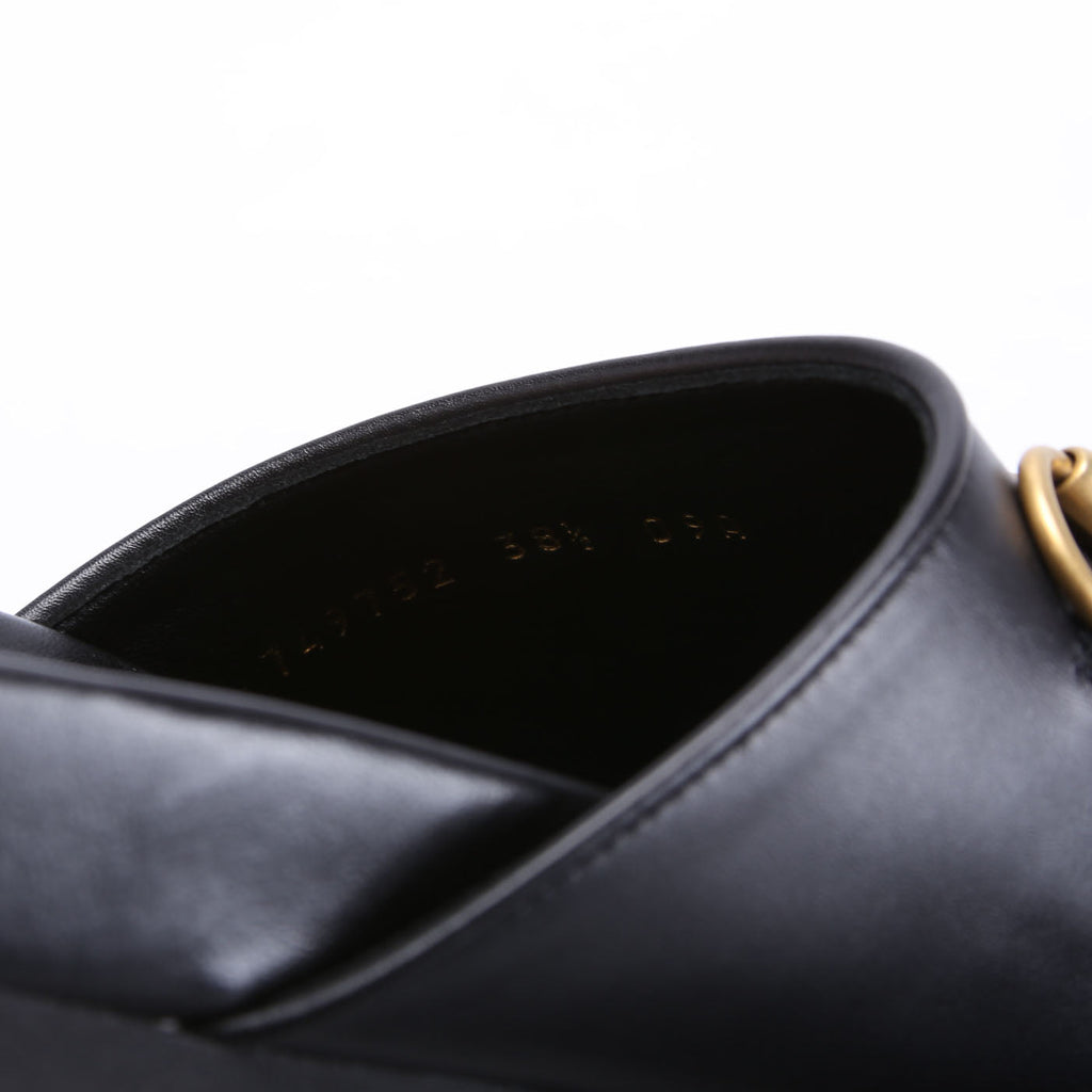 Horsebit Leather Mules Size 38.5 Black