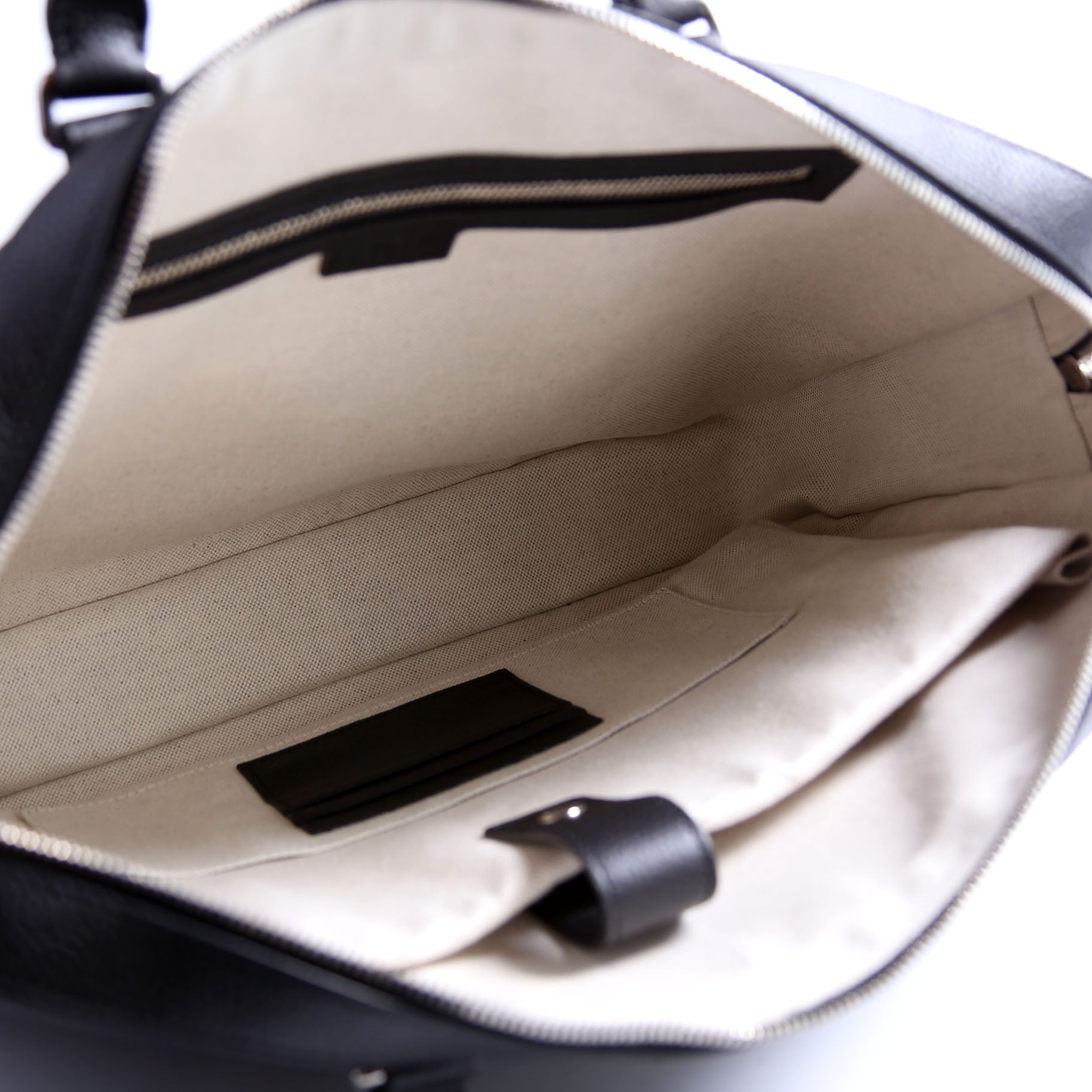 658573 Jumbo GG Leather Briefcase Black