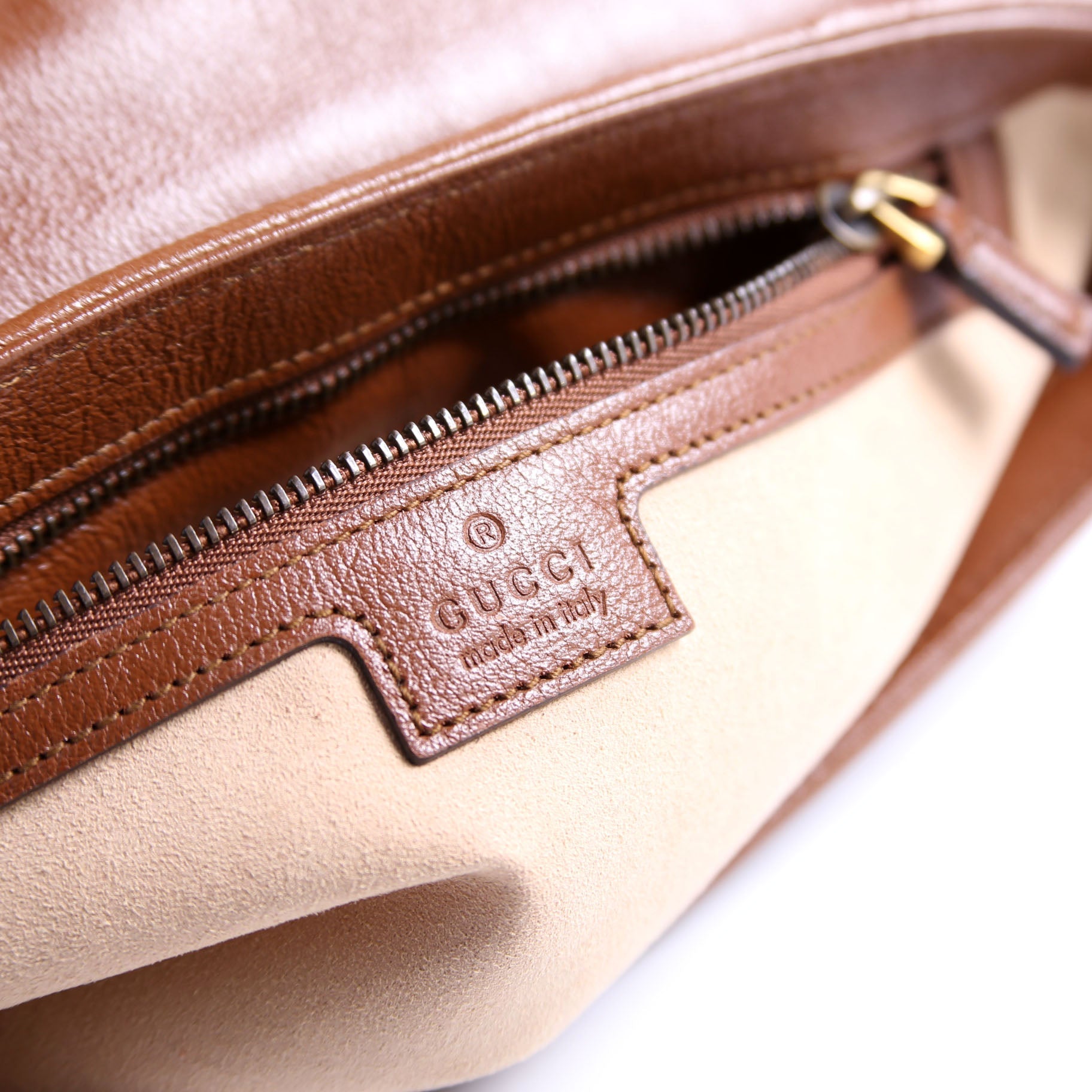 443497 Marmont Diagonal Leather Shoulder Small Flap Brown