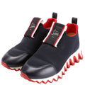 Tiketa Run Flat Sneakers Neoprene Size 37.5 Navy/Red/White