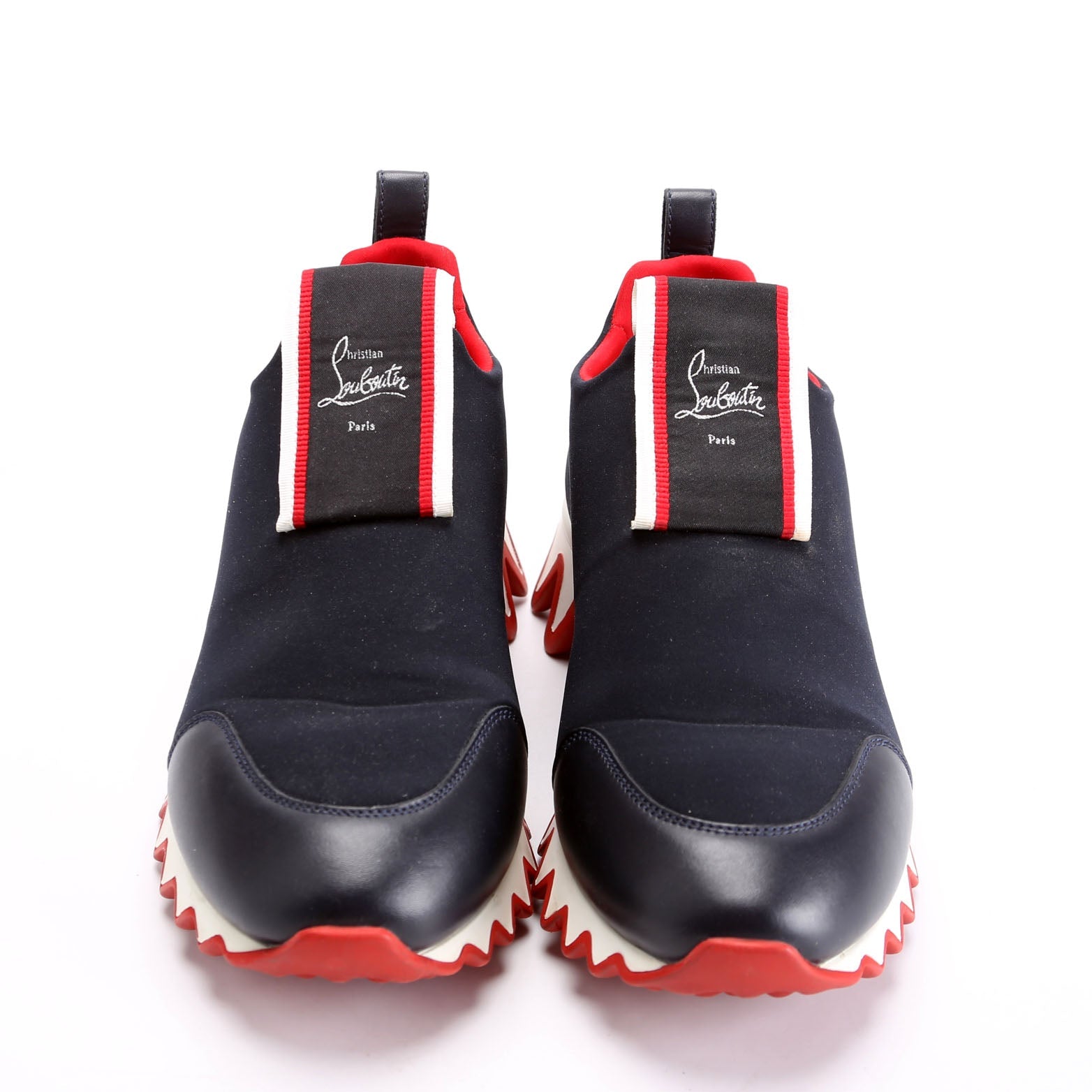 Tiketa Run Flat Sneakers Neoprene Size 37.5 Navy/Red/White