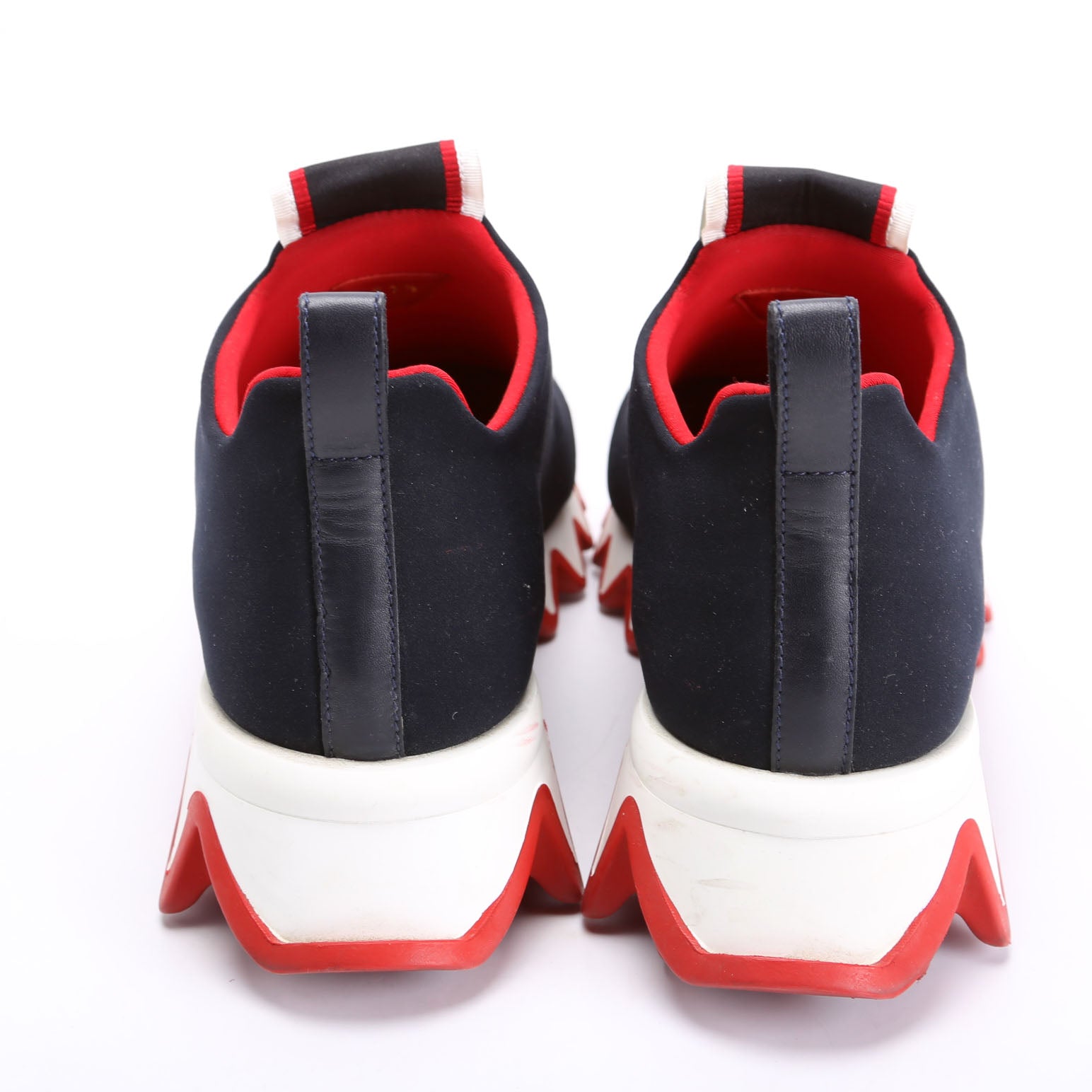 Tiketa Run Flat Sneakers Neoprene Size 37.5 Navy/Red/White