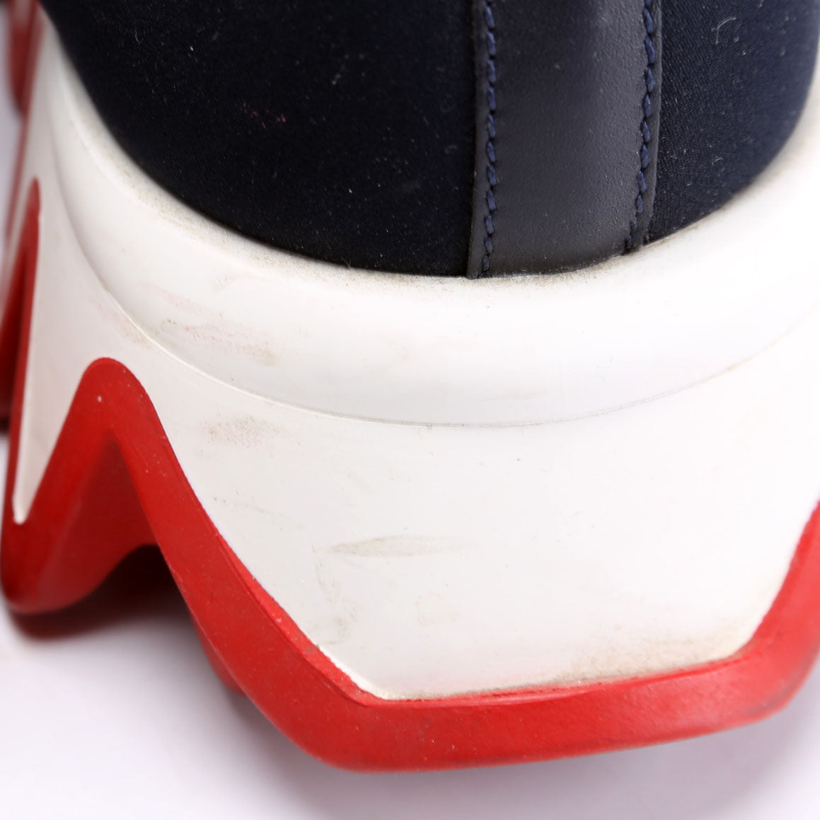 Tiketa Run Flat Sneakers Neoprene Size 37.5 Navy/Red/White