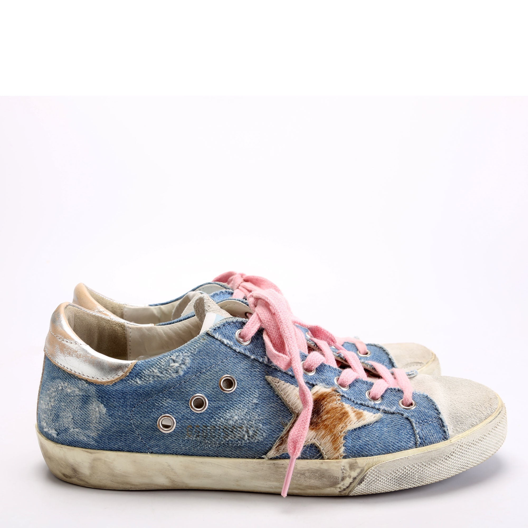 Superstar Sneaker Size 39 Denim/Pink
