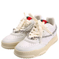 RE-Web Crystal Chain Sneakers Size 36.5 White/Green/Red