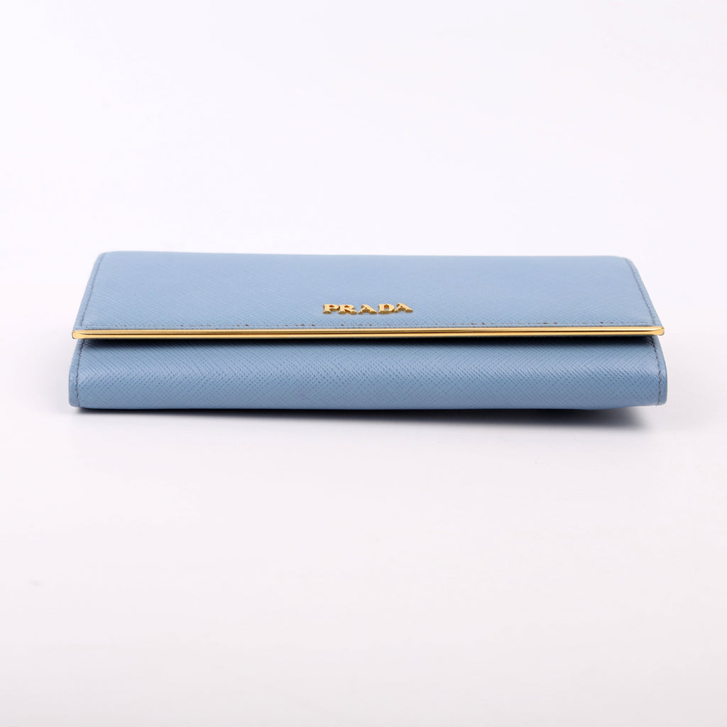 Saffiano Chain Wallet 1MH132 Blue