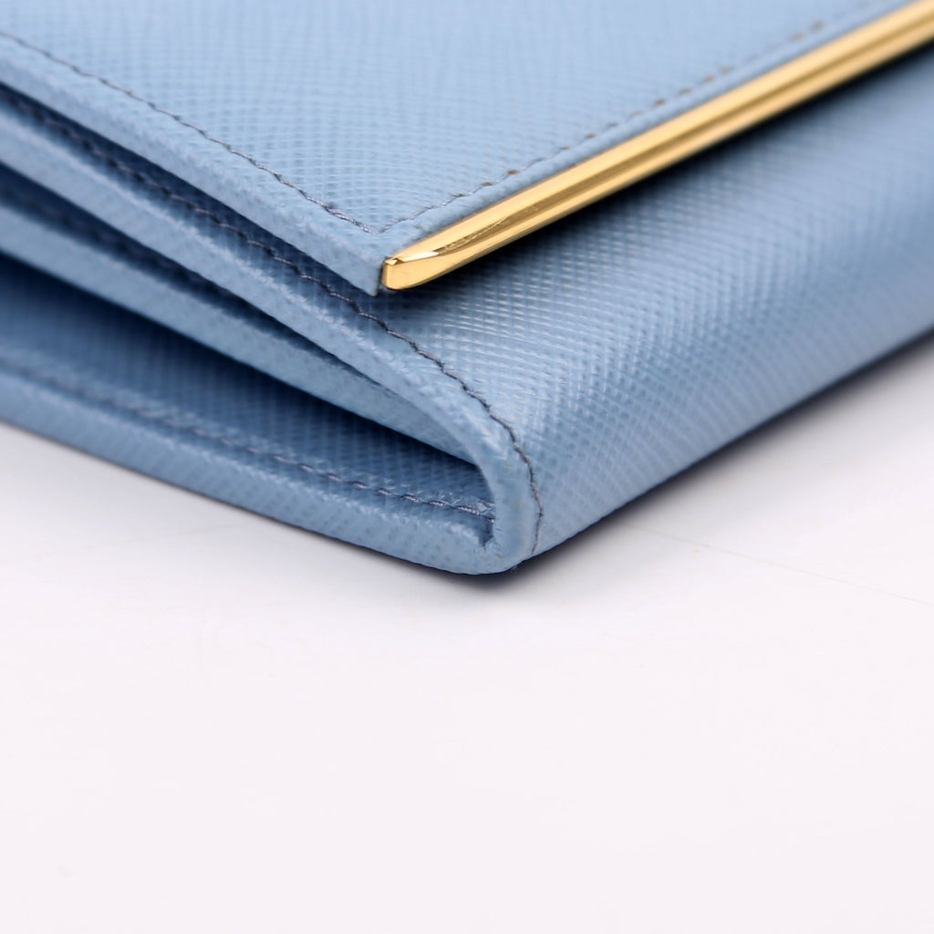 Saffiano Chain Wallet 1MH132 Blue