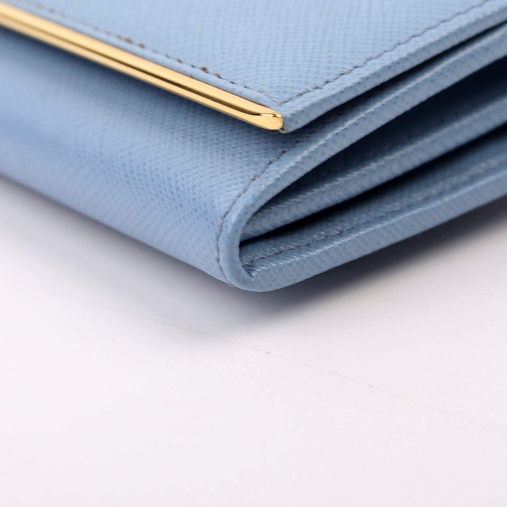 Saffiano Chain Wallet 1MH132 Blue