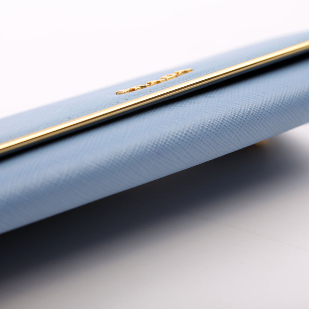 Saffiano Chain Wallet 1MH132 Blue