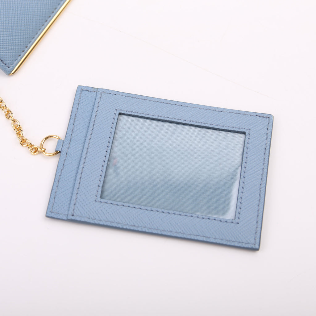 Saffiano Chain Wallet 1MH132 Blue
