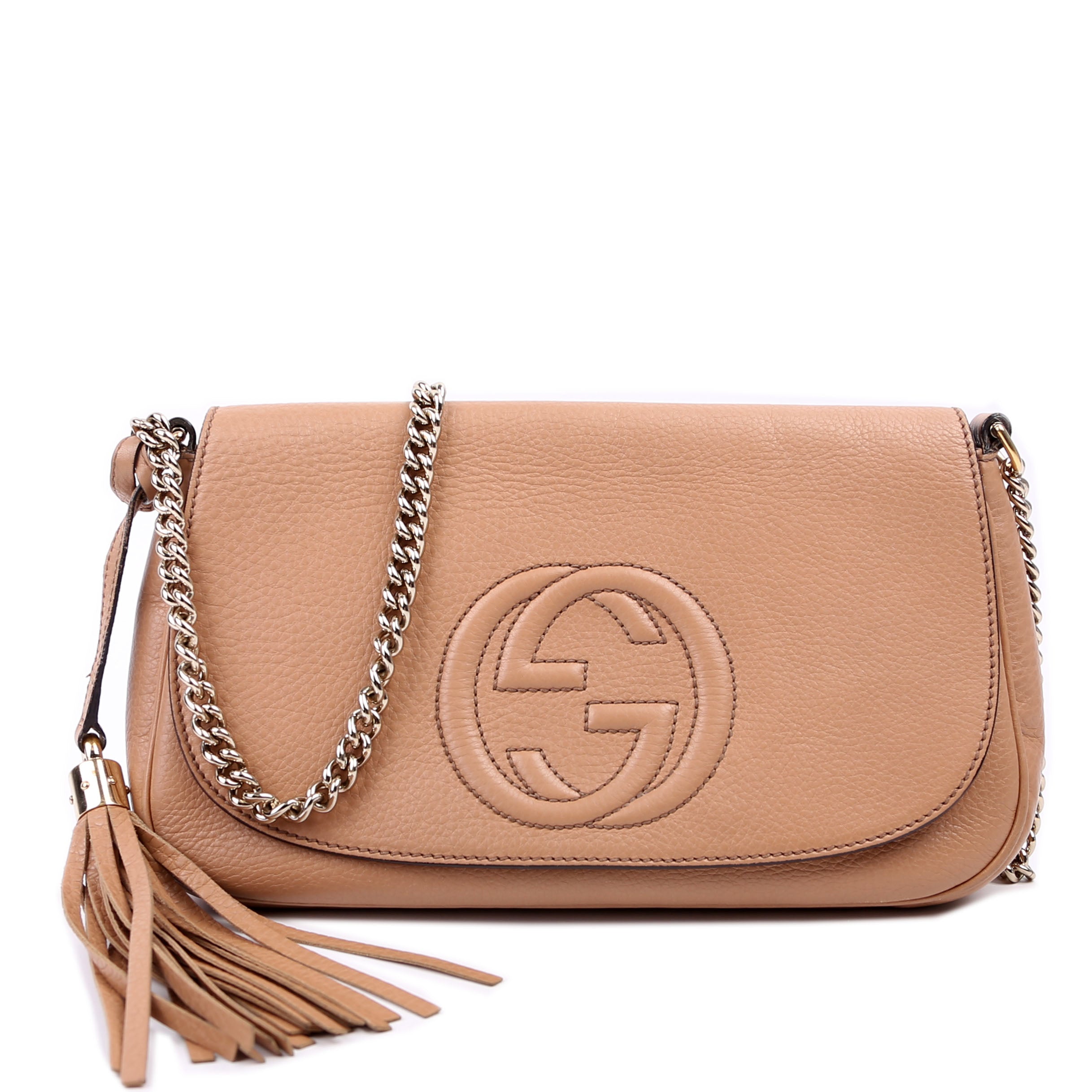 336752 Soho Chain Crossbody Medium Tan