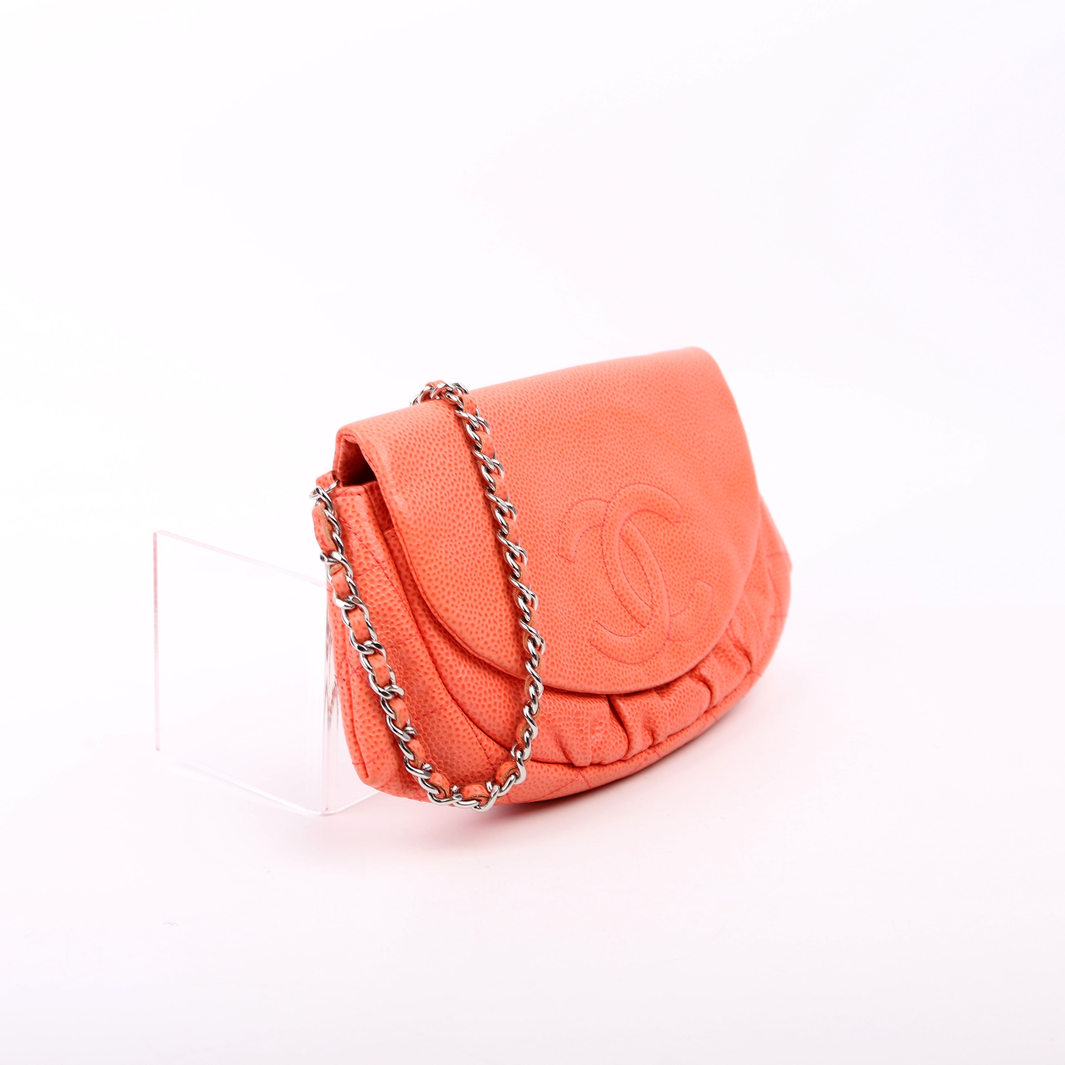 Wallet On Chain Half Moon Caviar Orange
